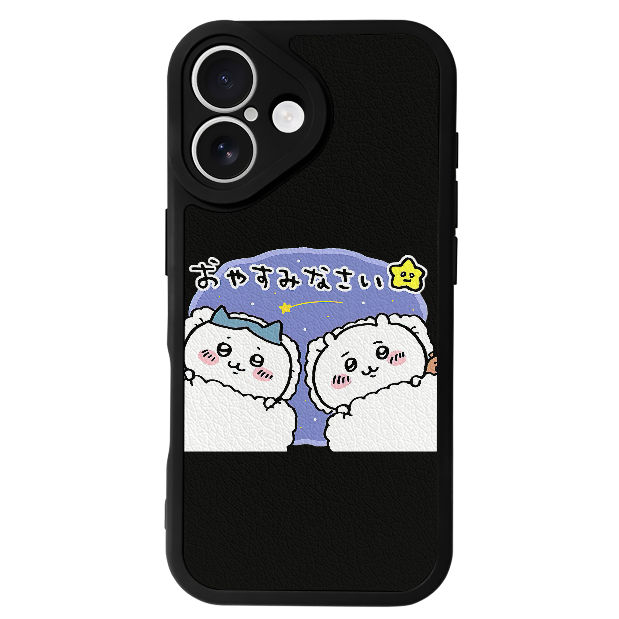 （画像用） ちいかわ ハチワレ Chii-kawa hachiware 【iPhone 16シリーズ対応】シリコンスマホケース（レザー調） 材質：シリコン